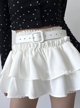 宽皮带女款辣妹连衣裙百搭ins风裤带女新款简约白色装饰腰带y2k