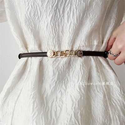 设计感百搭腰带女配连衣裙