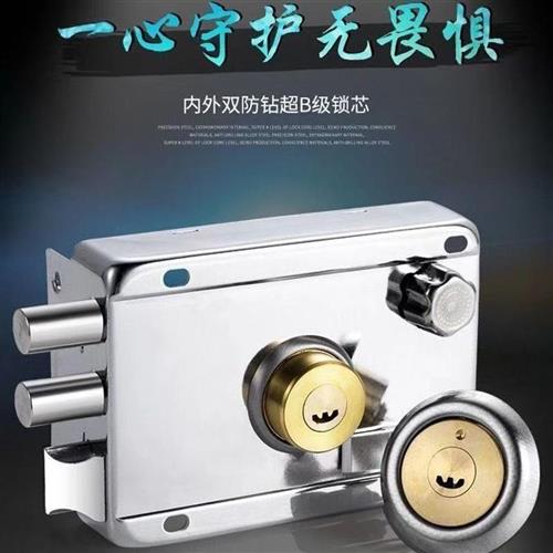 高档外装门锁铁门锁木门锁防盗y锁锁子不锈钢门锁房门锁大门锁奢