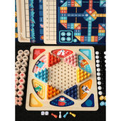 多合一棋盘特号飞行棋围棋跳棋象棋五子棋斗兽棋儿童二合一学