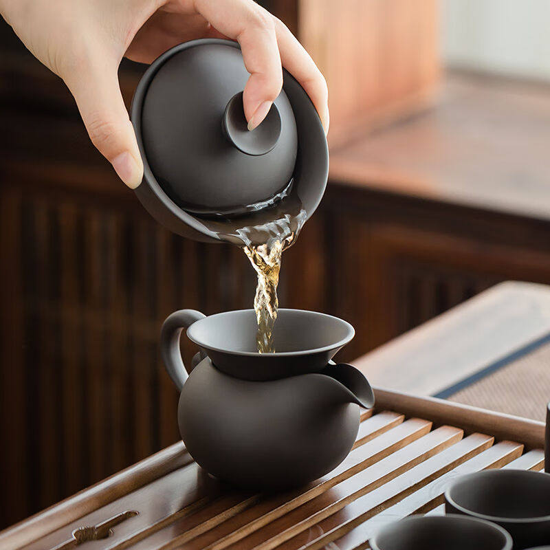 豪峰整套功夫茶具套装家用客厅小套陶瓷茶杯茶壶中式茶台托盘茶盘