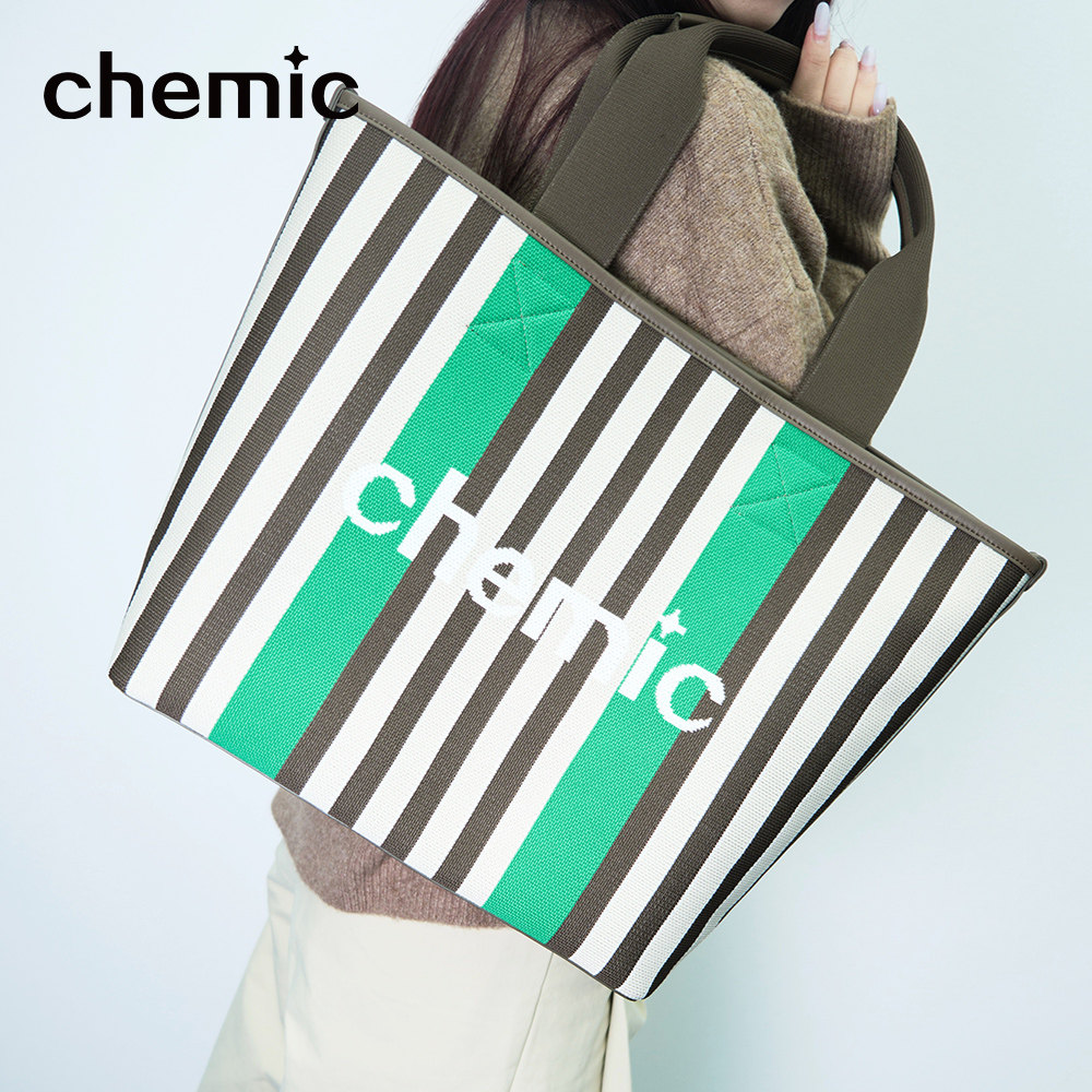 Chemic2023秋冬新品撞色琴键托特包大容量妈咪包高级感女包