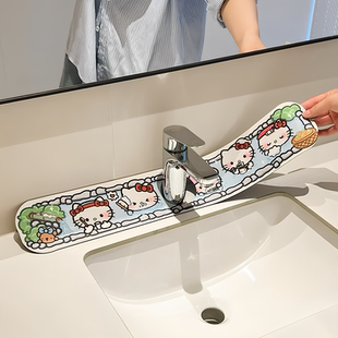 kitty吸水垫硅藻泥家用洗手台面隔水垫厨房水龙头沥水垫窄边垫子