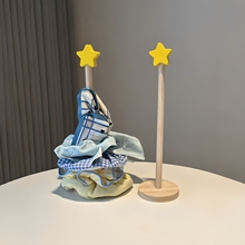 星星首饰展示架饰品发圈收纳神器大肠发饰置物架鲨鱼夹木质架子