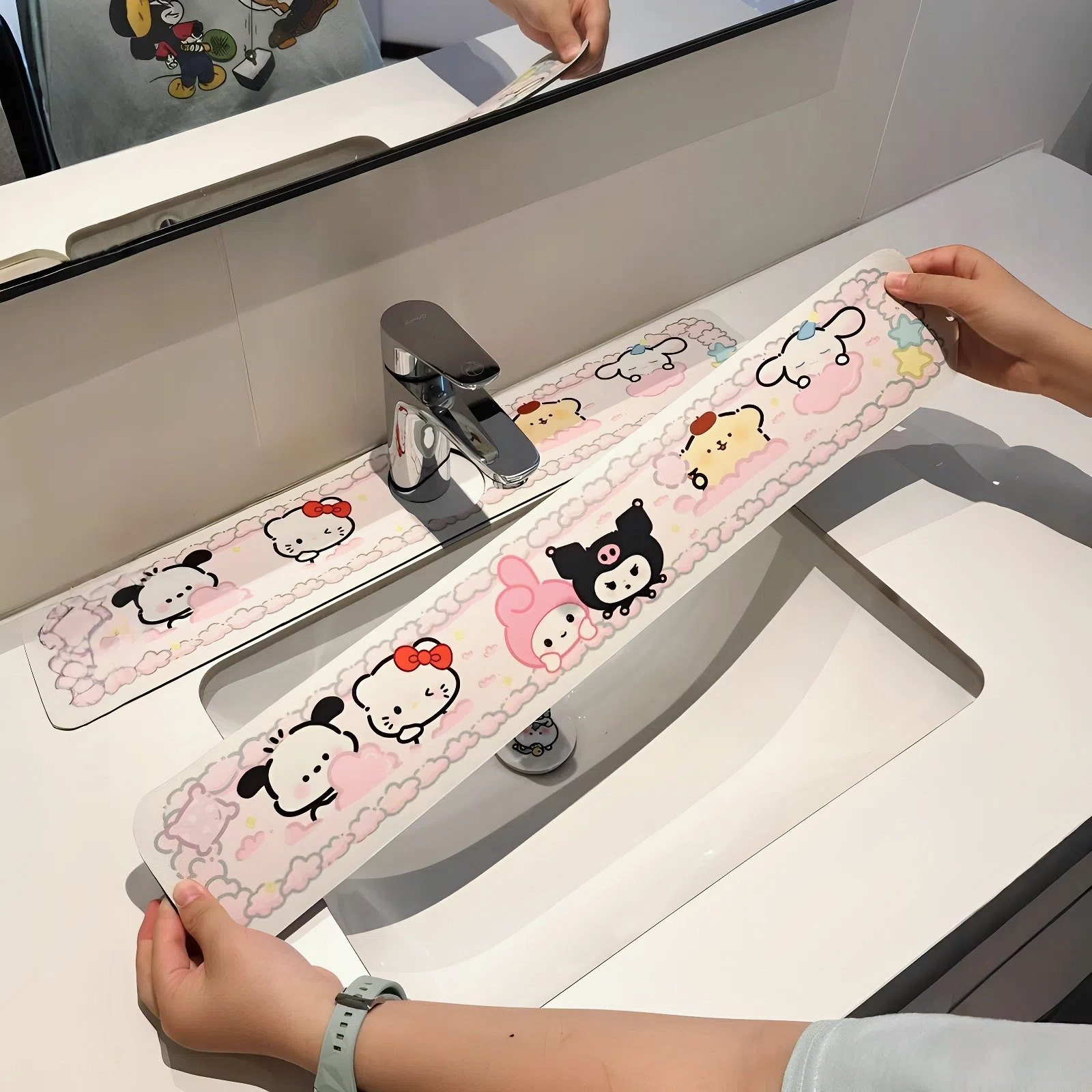 少女心满满的吸水垫告别湿台面