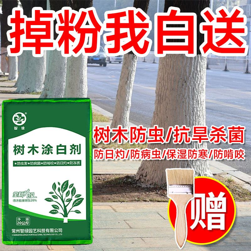 树干涂白剂大树抗寒防冻防虫杀菌环保刷树果树园林树木糊涂膜刷白