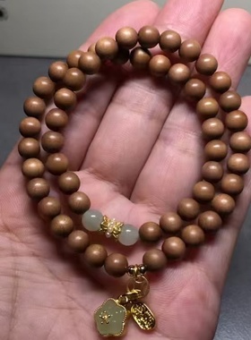 弥刻印度老山檀香6mm双圈手链