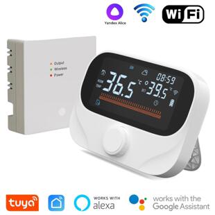 Boiler Thermostat TUYA壁挂炉温控器RF433无线一对一Gas WIFI