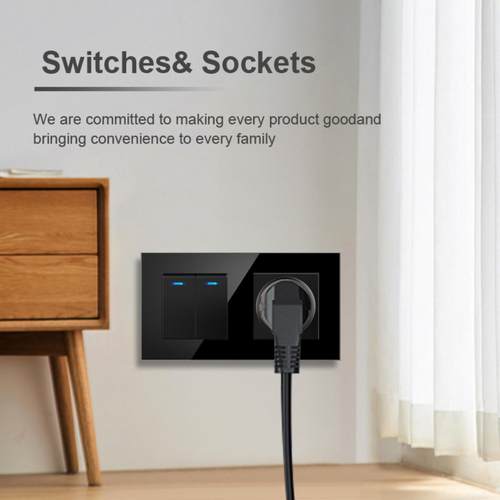 157型16A欧标德式USB-type-c插座连体嵌入式 开关带LED灯出口