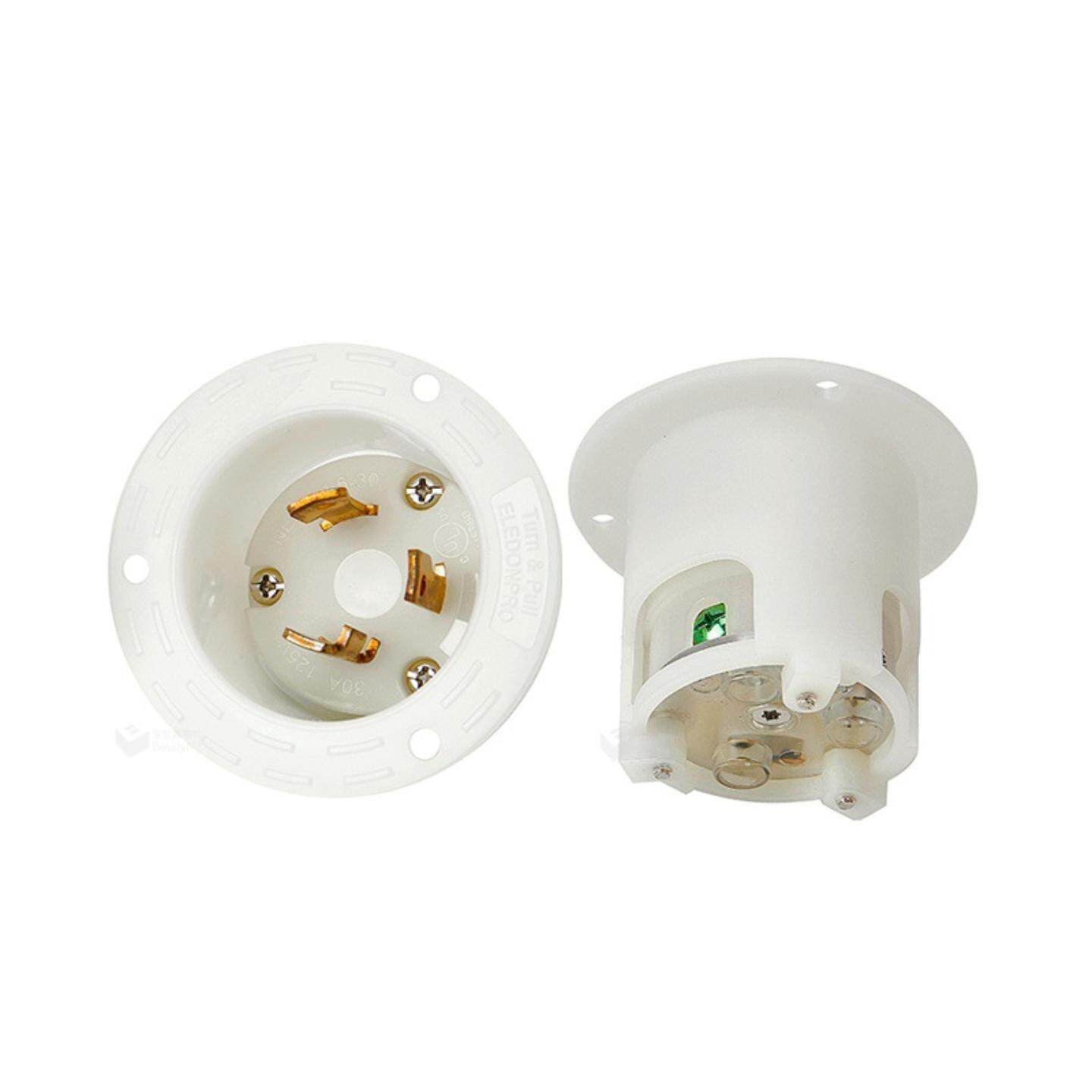 30A 125V美式插头 NEMA L5-30标准美标三芯工业插头 UL标准