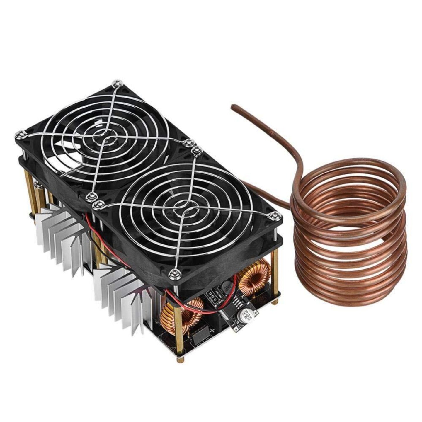 1800W 感应加热模块ZVS低电压12V-48V感应加热板高频感应加热模块