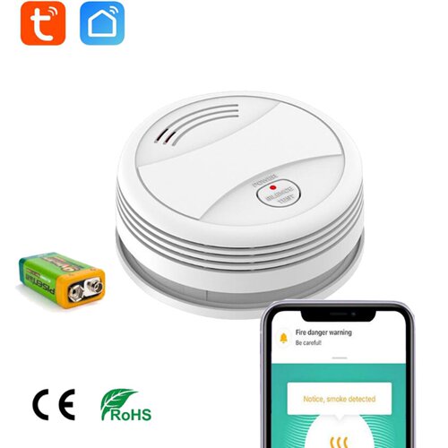 涂鸦智能WIFI烟雾报警器家用消防TUYA烟感探测器火灾感应手机APP
