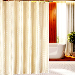 家庭酒店防水浴帘防霉加厚保暖浴室浴帘布卫生间隔断挂帘234 包邮