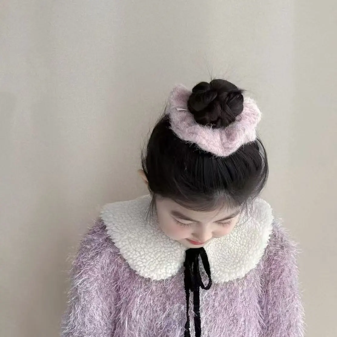 秋冬新款毛绒儿童大肠发圈发绳头绳皮筋