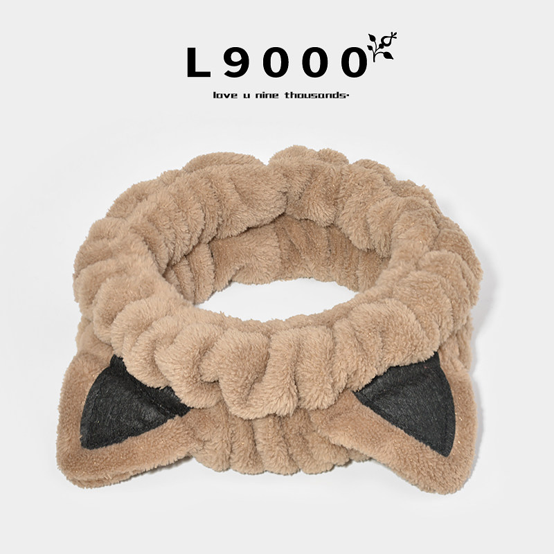 韩国发饰洗漱猫咪发箍2026年新款毛绒洗脸发带男防滑不掉头饰可爱