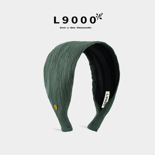 L9000/墨绿色复古女士高端发箍女高级感头箍遮白发压发卡头饰新款