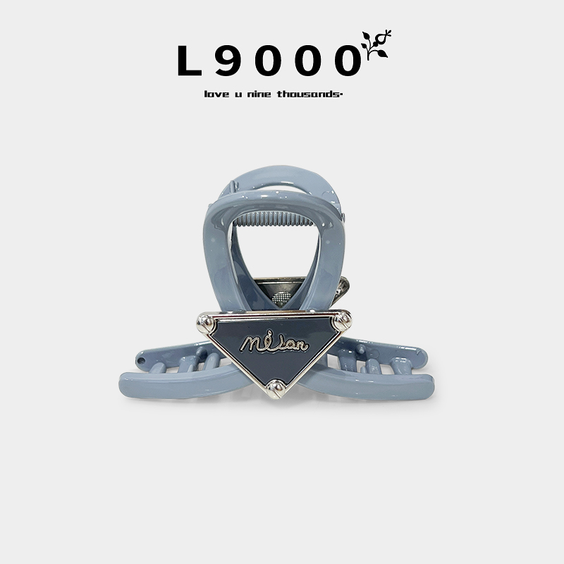 L9000/法式半丸子头抓夹女2025新款三角牌女士高端发夹女夏季头饰