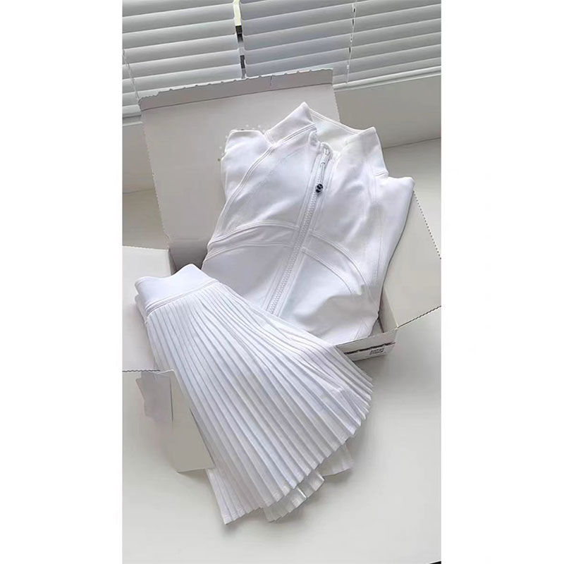 休闲运动套装女春春秋新款减龄瑜伽服时髦超好看显瘦白色系一整套