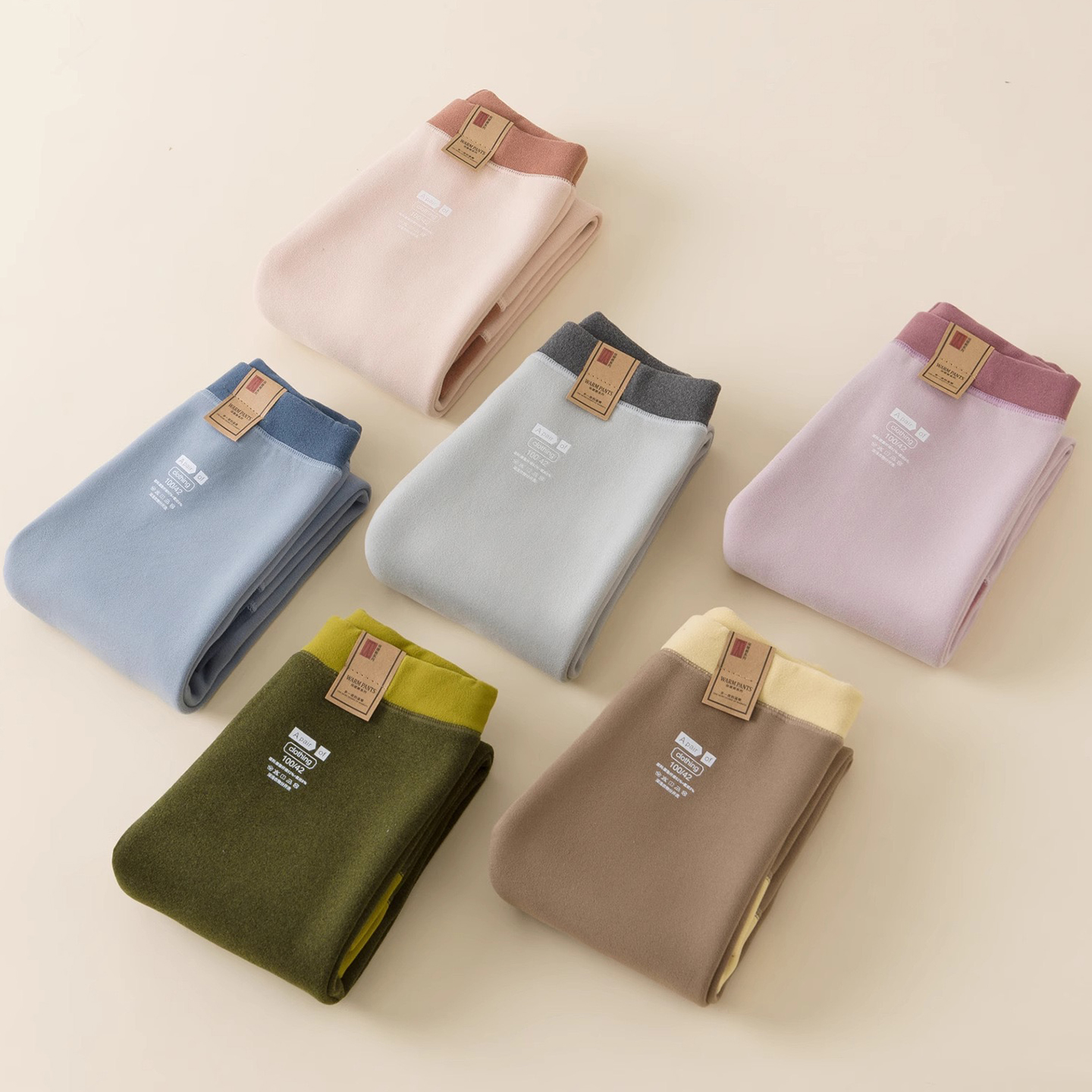 宝宝保暖裤磨毛发热儿童打底裤冬新款男女童羊毛蚕丝加厚德绒秋裤