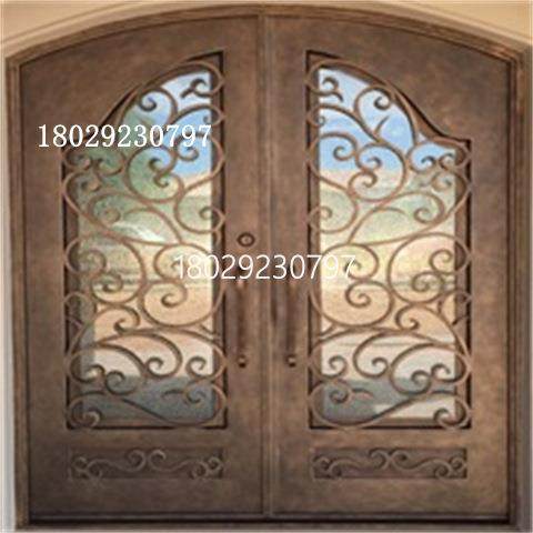 铁艺庭院大门农村围墙乡村别墅简易双开入户进户门院子家用自建房