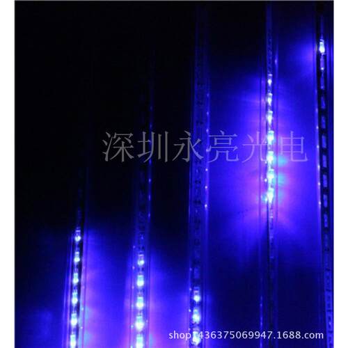 30cm144LED迷你流星雨灯管镂空双面8根套装户外防水火爆圣诞树灯