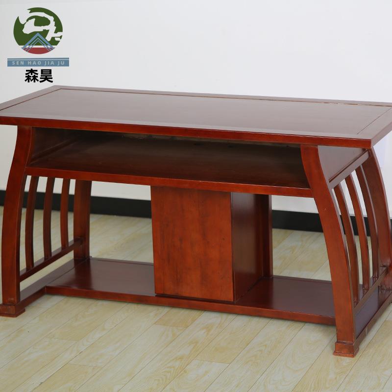 临摹书法桌实木国学桌历史毛笔桌临摹台书法桌实木双人书画课桌