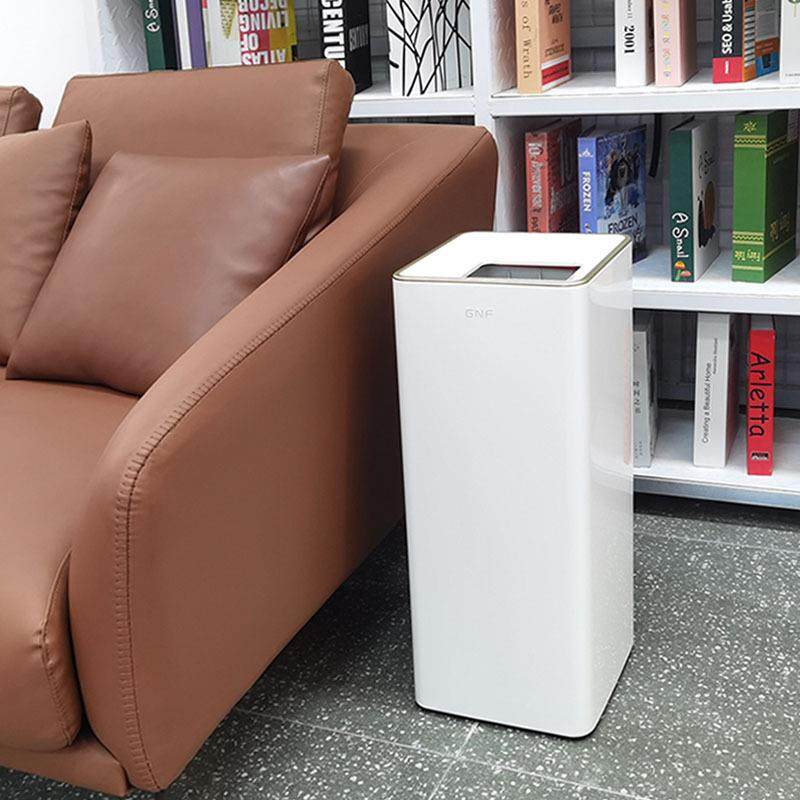 GNF方形无盖不锈钢垃圾桶室内民宿办公室前台家用客厅书房白色16L