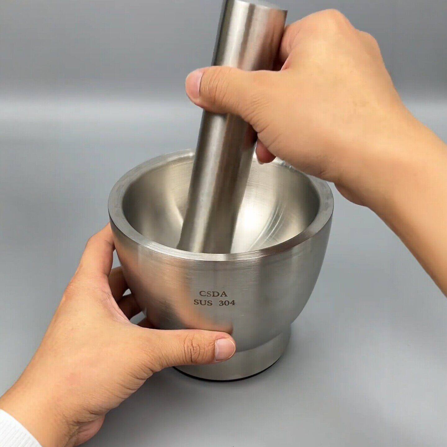 捣蒜泥神器304不锈钢研钵研磨器家用食品级蒜臼擂钵棒手动捣药器