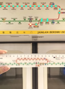 地铁文创直尺（海外篇）伦敦新加坡MRT曼谷BTS吉隆坡地铁LRT礼物