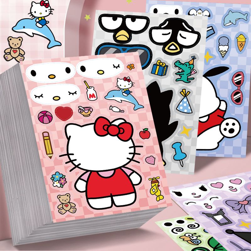 16张三丽鸥拼贴卡通库洛米贴纸