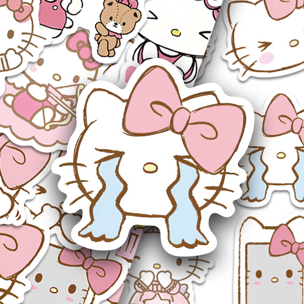100张粉色HelloKitty贴纸