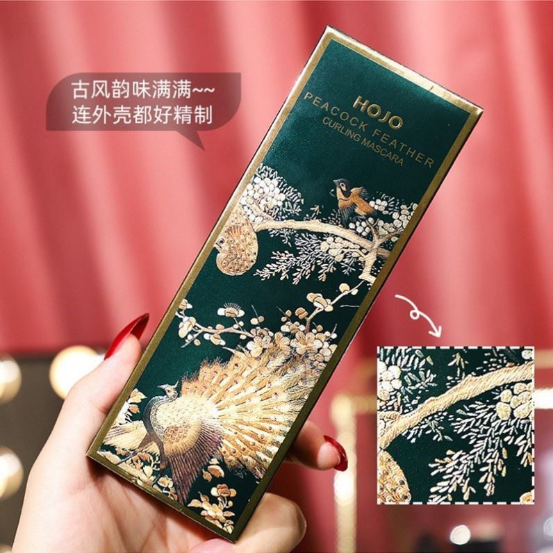 彩妆HOJO孔雀羽扇卷翘睫毛膏浓密型纤长根根分明持久防水不晕染膏