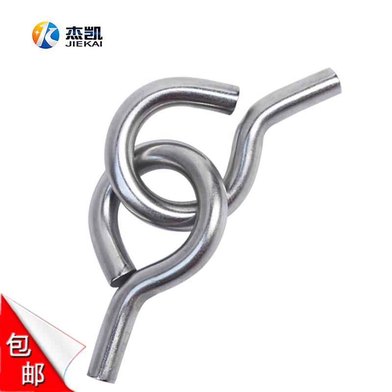 不锈钢304双羊眼圈秋千吊环可焊接挂钩挂件闭口圈可定制10mm