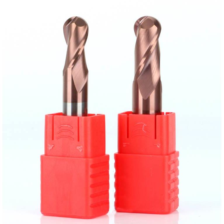 KLOT 60度整体合金古铜色涂层钨钢球头铣刀R0.5 R0.6 R0.65 R0.75