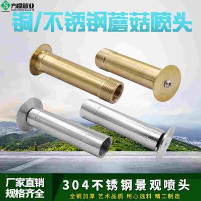 全铜304不锈钢蘑菇喷头半球喷头水景景观喷泉1寸DN251.5寸2寸DN50