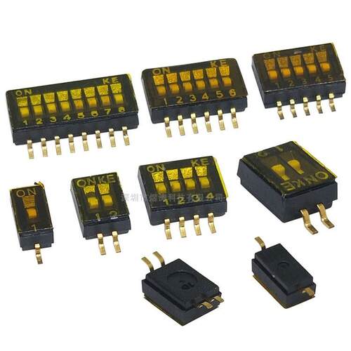 KE 拨码开关1.27 1P/2P/3P/4P/5/6/8/10P位 DSHP04TSGER 1.27MM