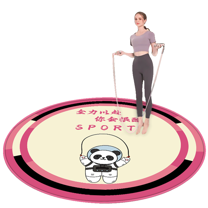 室内跳绳减震垫加厚家用静音防滑瑜伽垫圆形地垫隔音运动专业垫子
