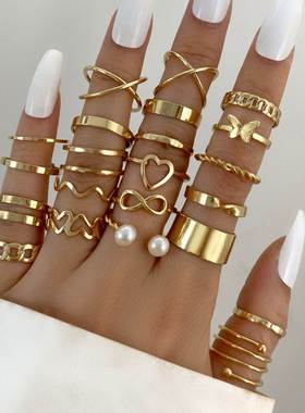 fashion jewelry butterfly ring Joint love female个性女孩戒指