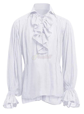 Cosplay Bandage Long Sleeve Ruffled Shirt Gothic Blouse Tops