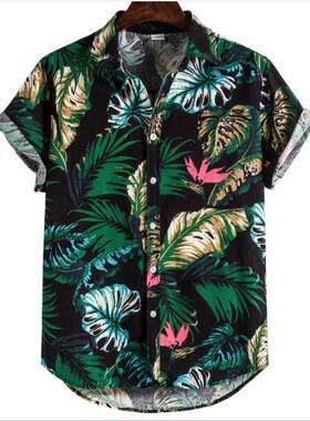 summer shirts for men man tshirts shirt new 夏威夷衬衫男大码