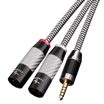 杨阳单晶铜镀银4.4mm转双卡农线