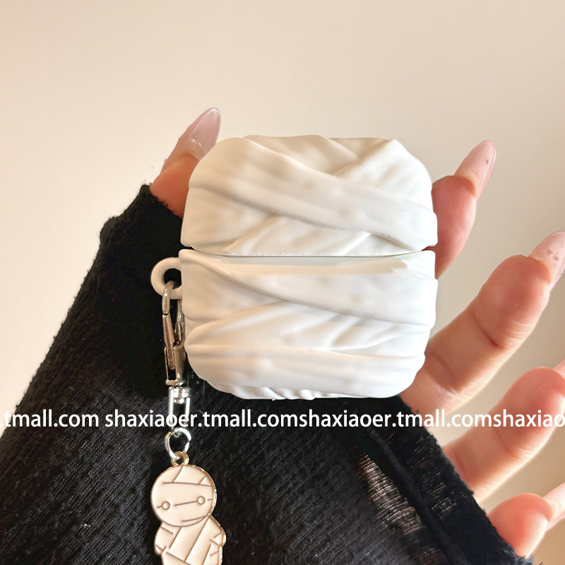 超火木乃伊绷带适用HUAWEIfreebuds5/5i华为5保护套freeclip2新款buds6/6i透明蓝牙耳机壳clip1男款保护套潮