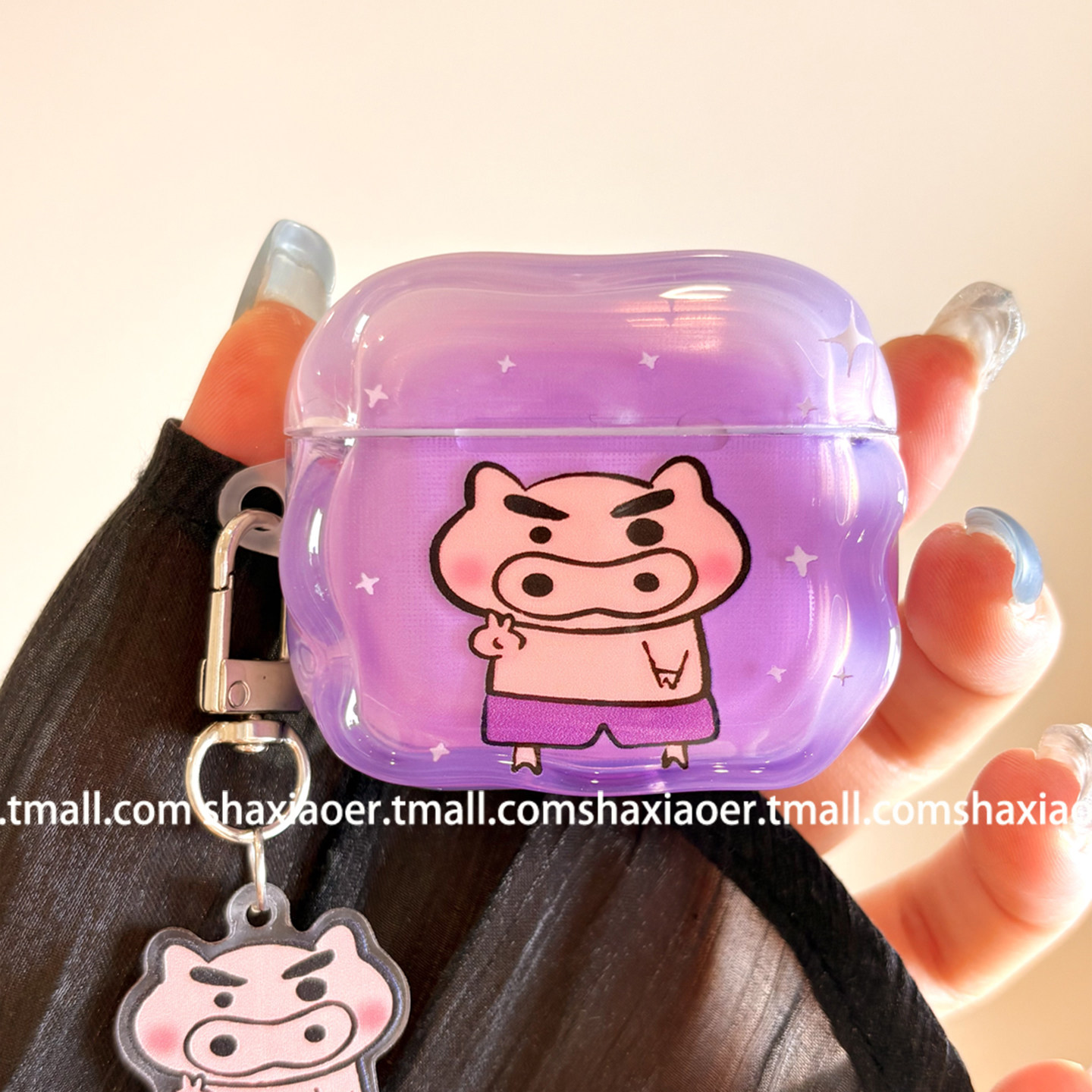 可爱左卫门小猪适用airpods4保护壳airpodspro3保护套新款苹果耳机保护壳pro2耳机套女款二三4代耳机壳趣味潮