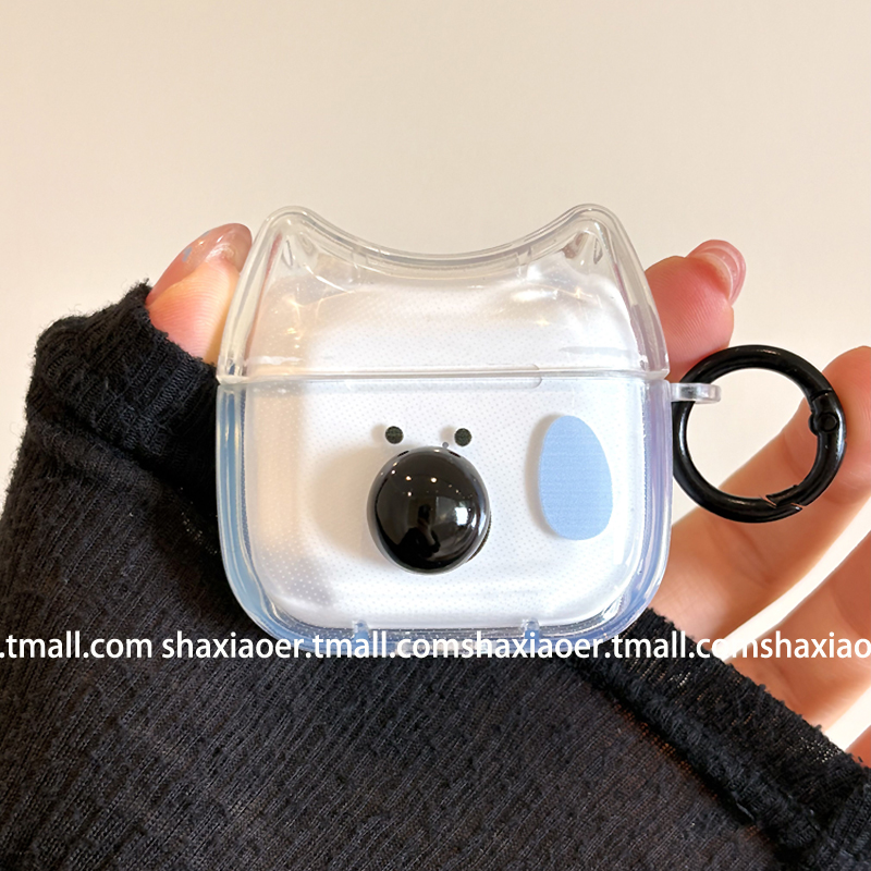 立体大鼻子西高地耳机壳