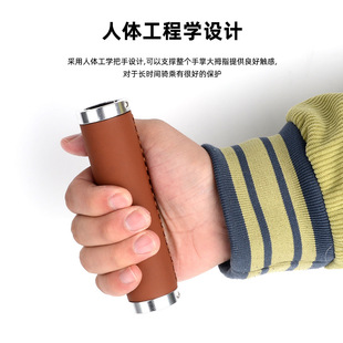 跨境货源复古铝合金可锁折叠车自行车缝PU旅行车把套山地皮革手