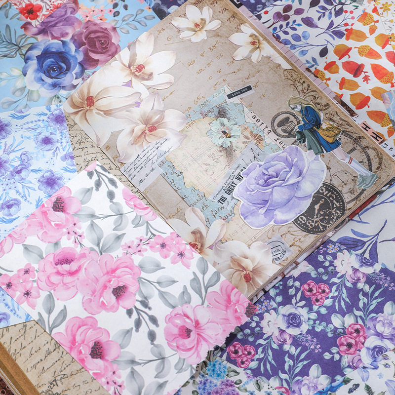 寓见诚品繁花似系列打底纸包头海手-200复古轻4素材本帐张款素材,文具电教/文化用品/商务用品,手帐/日程本/计划本,淘宝优惠券,粉丝福利购,淘宝优惠卷