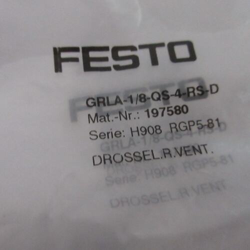 GRLA-1/8-QS-4-RS-D 197580 FESTO 原装正品 气动接头-议价