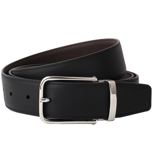 MALOOFDICK马洛夫蒂克腰带掌纹牛皮裤带不锈钢针扣皮带男M23PB244