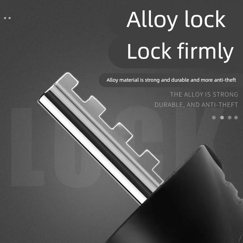 门锁店面玻璃门锁密码锁商铺门双开防剪防盗锁店铺加长插锁u型锁