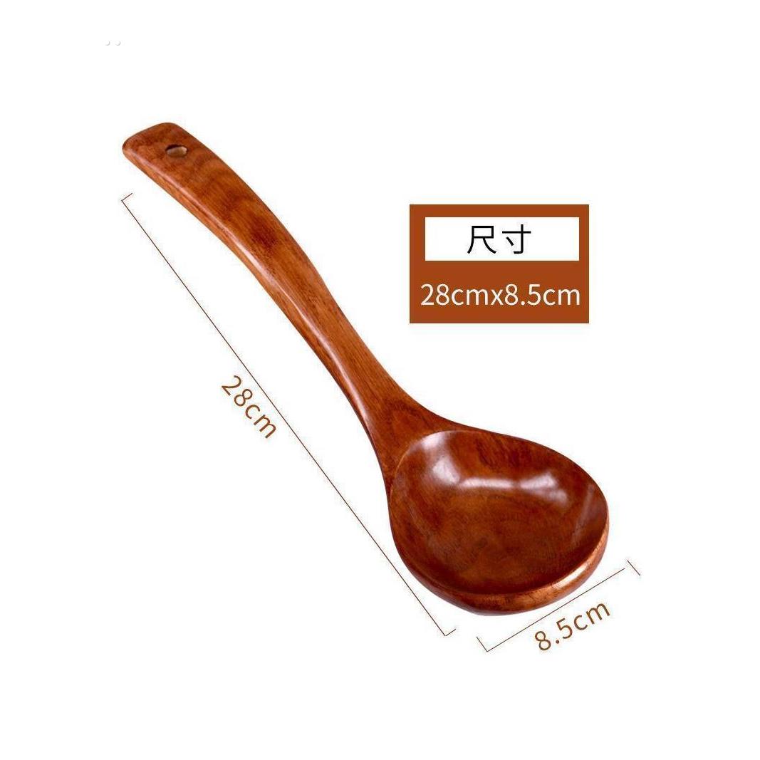 不粘锅专用木汤勺大号粥勺火锅勺子长柄木勺